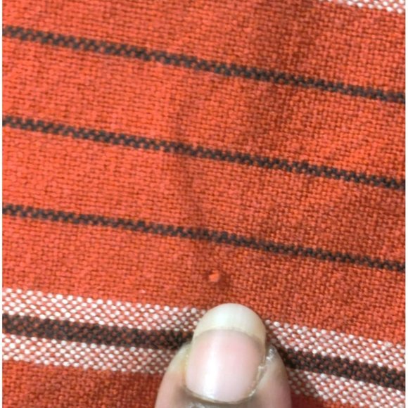 Chico's Design Size 1 Fits Women's M/L Cotton Striped Floral Embroidery Jacket - Picture 12 of 16